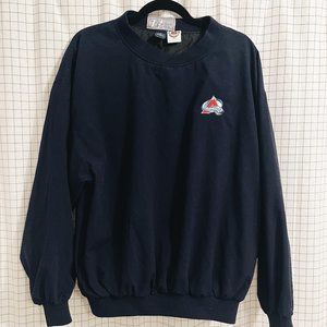 Official NHL Navy Colorado Avalanche Patch Hockey Terry Jacket Size Medium